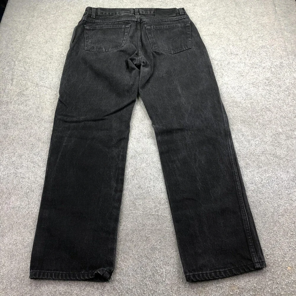 Harley-Davidson Jeans Mens 33x30 Black Charcoal Wash Regular Straight Denim